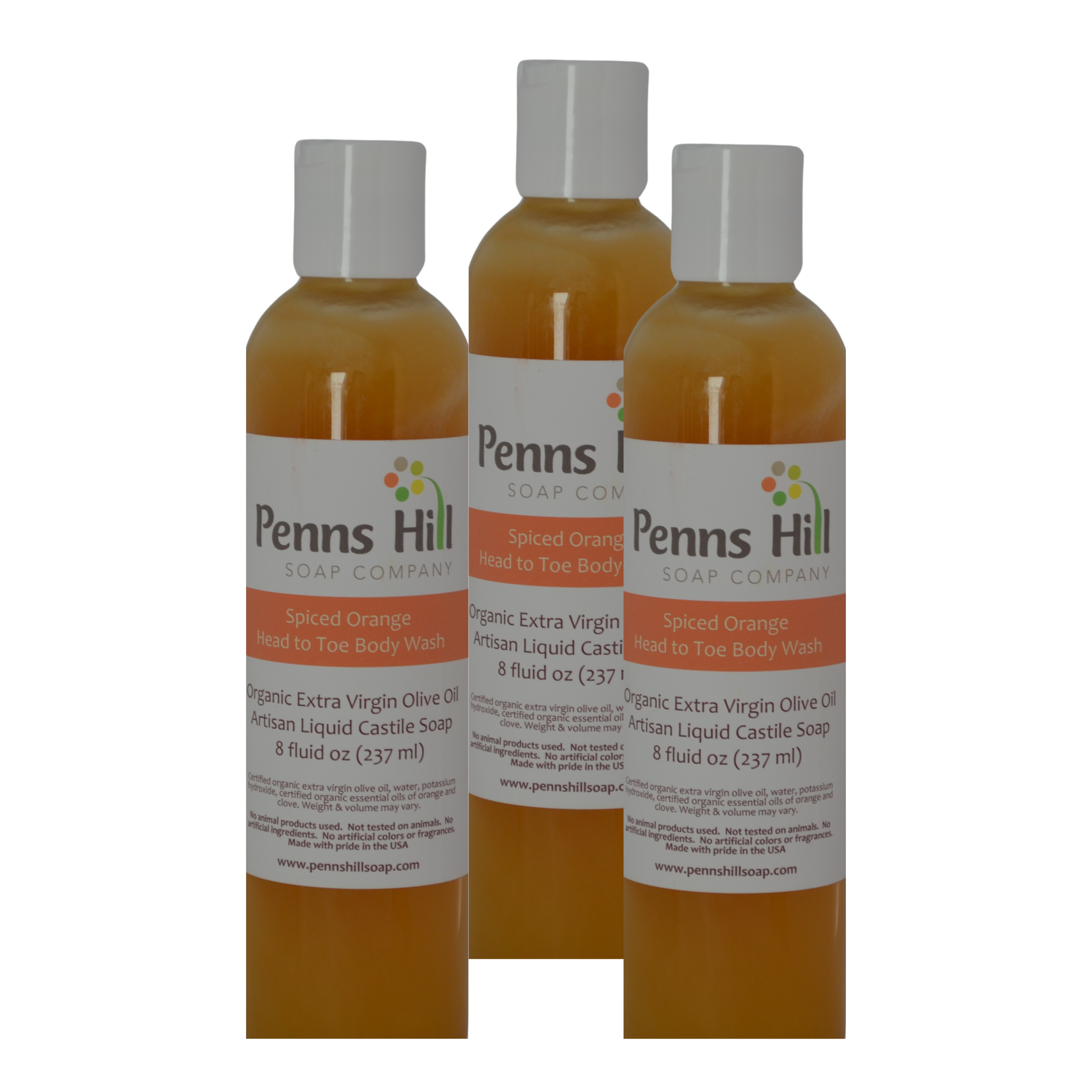 Organic Olive Oil Soap Spiced Orange 3 Pack - Image 2